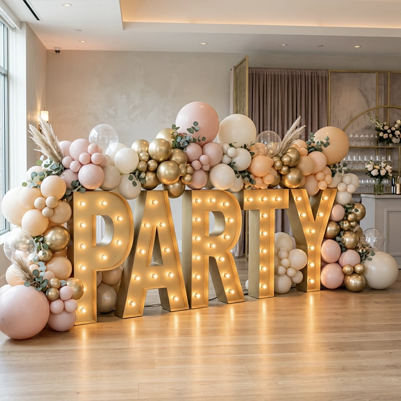 Marquees with Balloon Garland Decor & Rentals